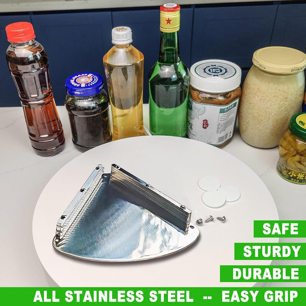 Premium Under-Cabinet Jar Opener for Seniors with Arthritis - Stainless Steel Can and Bottle Cap Opener Tool
